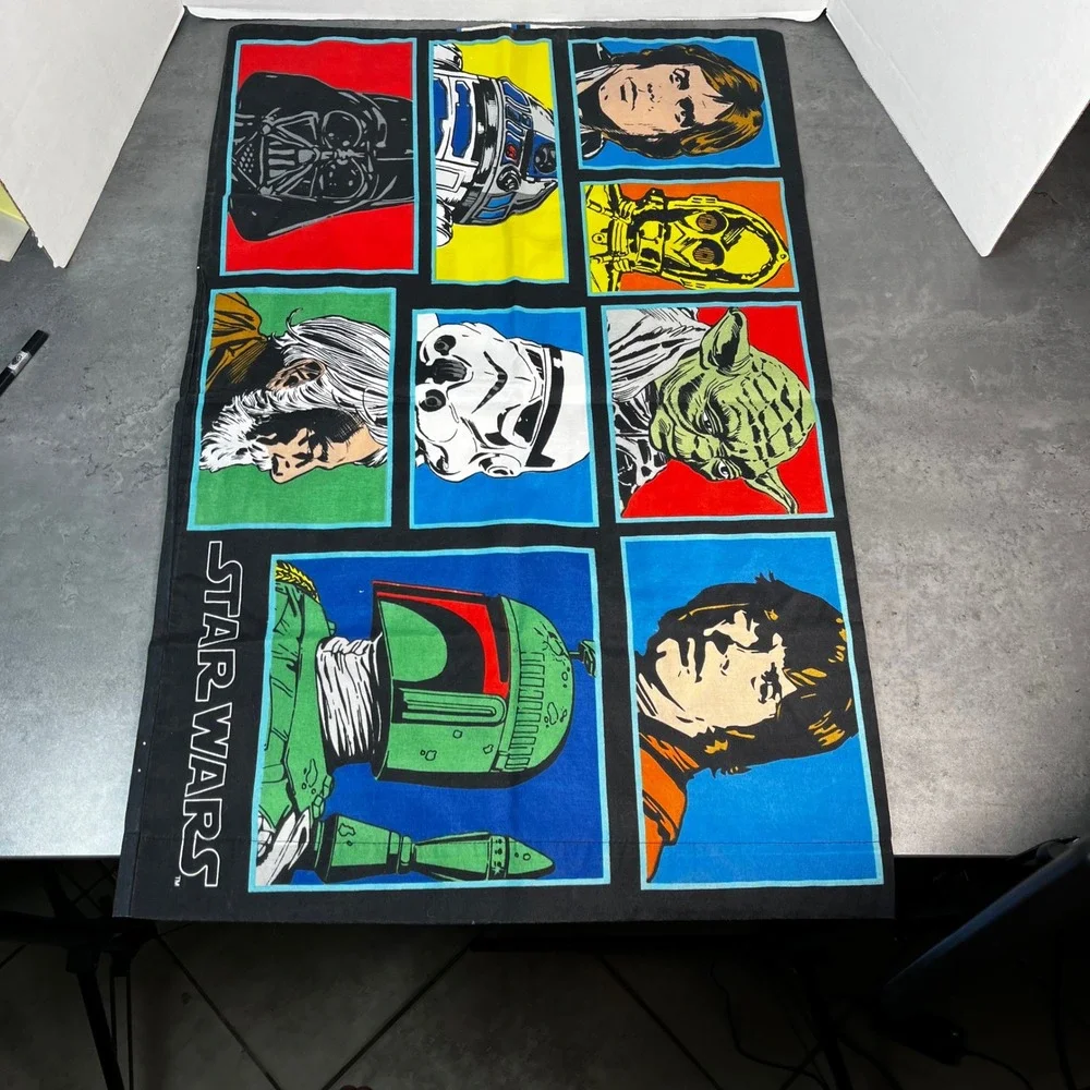 Star Wars Character Collage Pillowcase Retro Comic‎ Style Luke Vader Boba Fett
